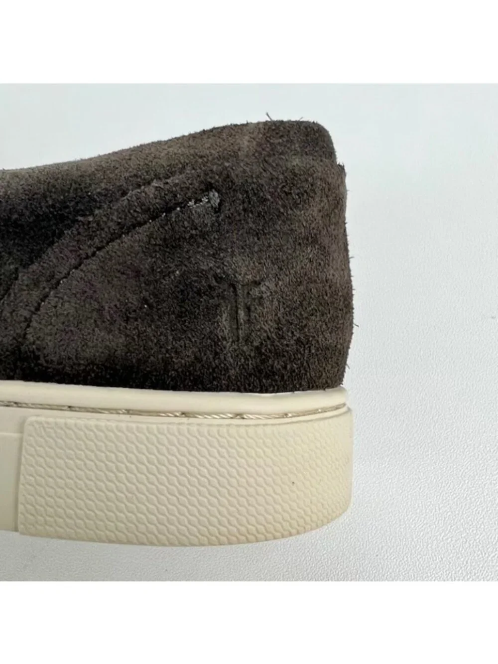 Frye Ivy Grigio Gray Suede Slip On Sneaker 8.5